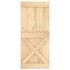 Puerta corredera con herrajes madera maciza de pino 90x210
