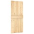 Puerta corredera con herrajes madera maciza de pino 90x210