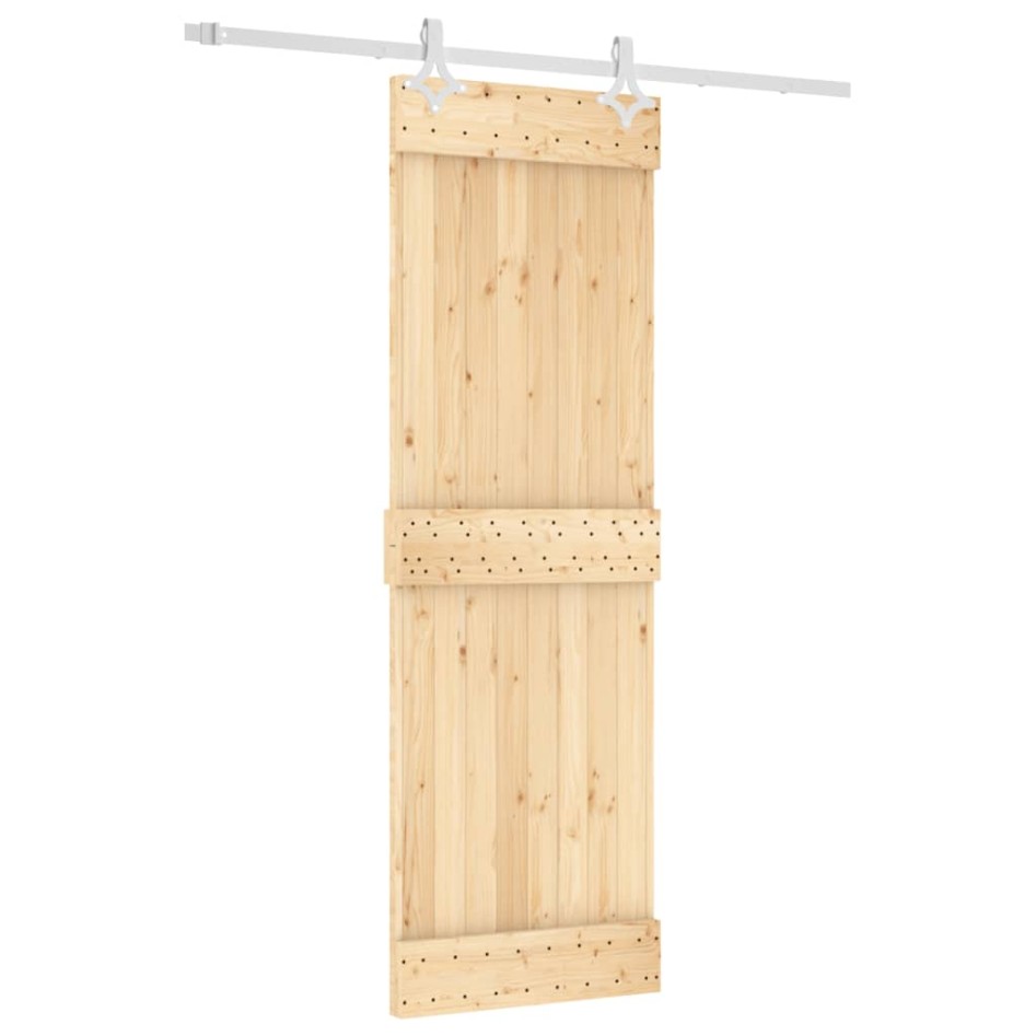 Puerta corredera con herrajes madera maciza de pino 70x210