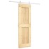 Puerta corredera con herrajes madera maciza de pino 70x210