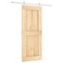 Puerta corredera con herrajes madera maciza de pino 85x210