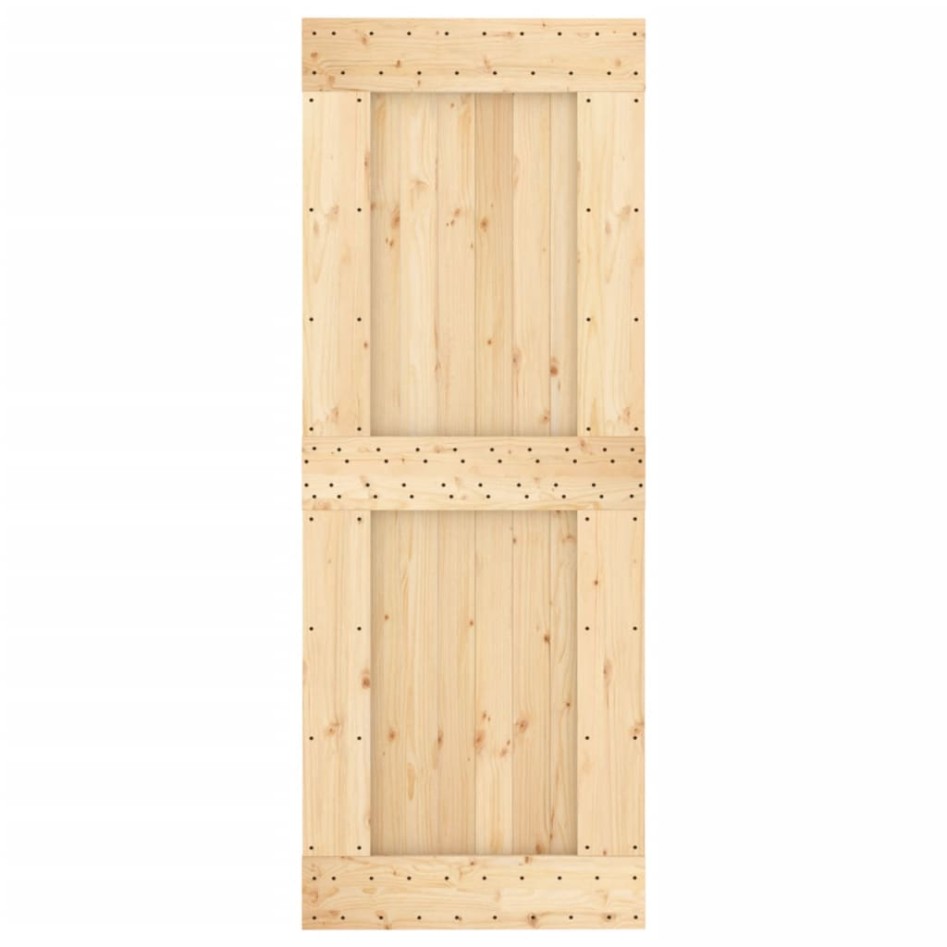 Puerta corredera con herrajes madera maciza de pino 85x210