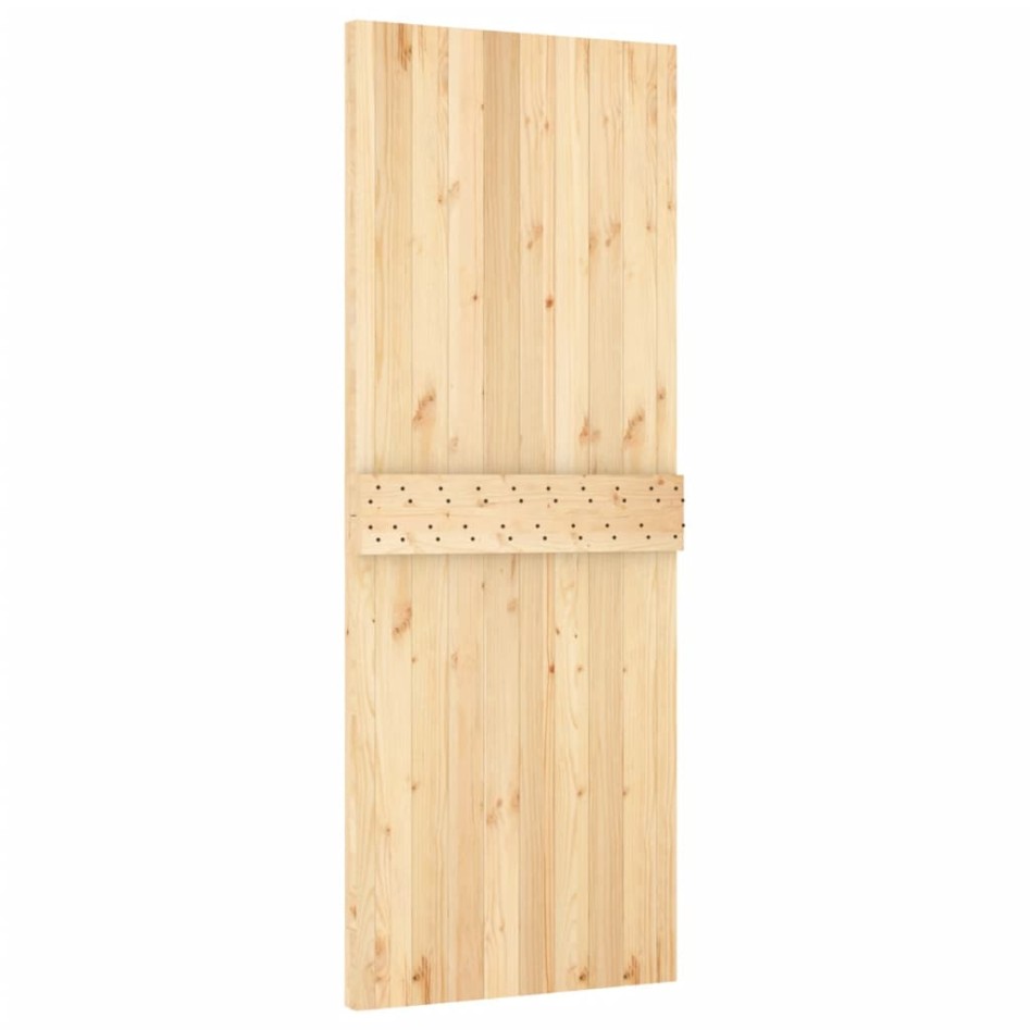 Puerta corredera con herrajes madera maciza de pino 85x210