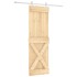Puerta corredera con herrajes madera maciza de pino 70x210