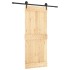 Puerta corredera con herrajes madera maciza de pino 85x210