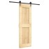 Puerta corredera con herrajes madera maciza de pino 70x210