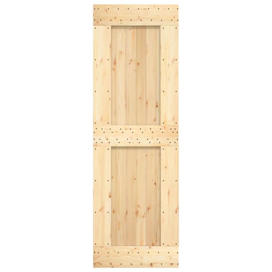 Puerta corredera con herrajes madera maciza de pino 70x210