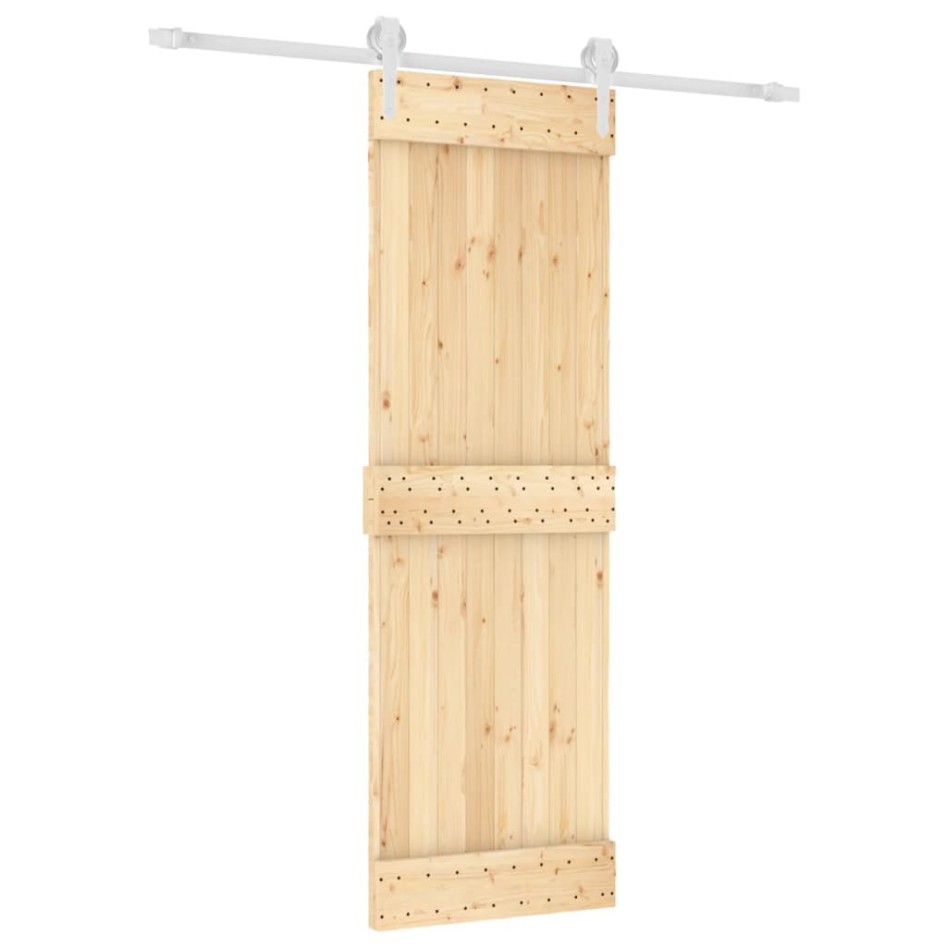 Puerta corredera con herrajes madera maciza de pino 70x210