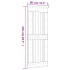 Puerta corredera con herrajes madera maciza de pino 80x210