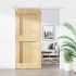Puerta corredera con herrajes madera maciza de pino 90x210