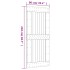 Puerta corredera con herrajes madera maciza de pino 90x210