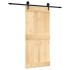 Puerta corredera con herrajes madera maciza de pino 95x210