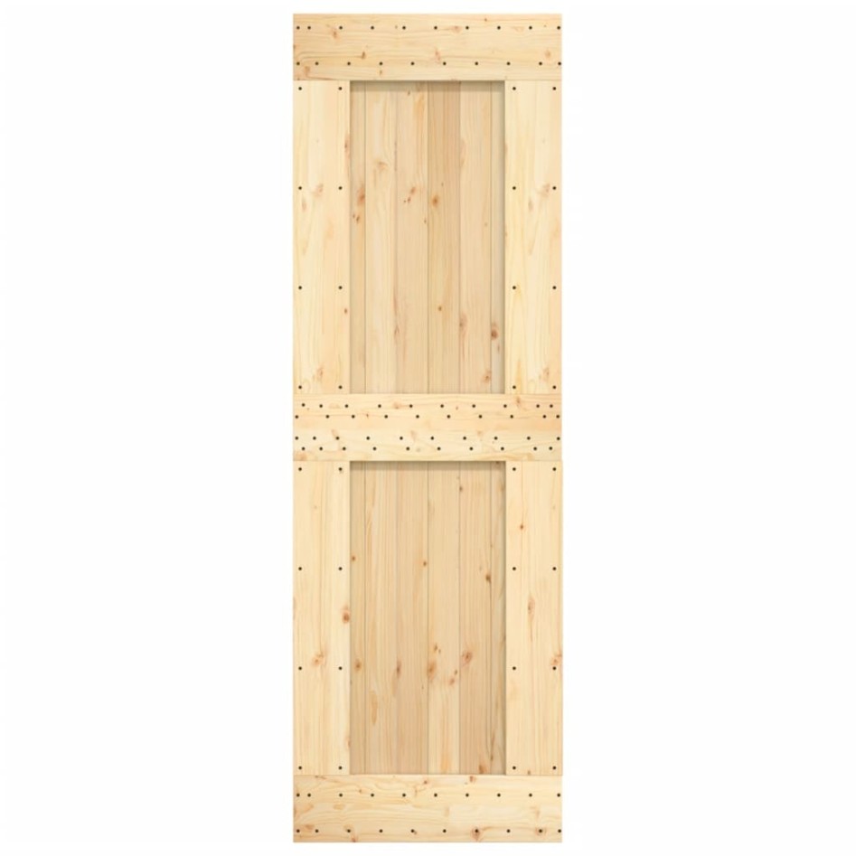 Puerta corredera con herrajes madera maciza de pino 70x210