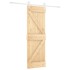 Puerta corredera con herrajes madera maciza de pino 70x210