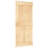 Puerta corredera con herrajes madera maciza de pino 90x210