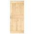 Puerta corredera con herrajes madera maciza de pino 90x210