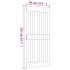 Puerta corredera con herrajes madera maciza de pino 90x210