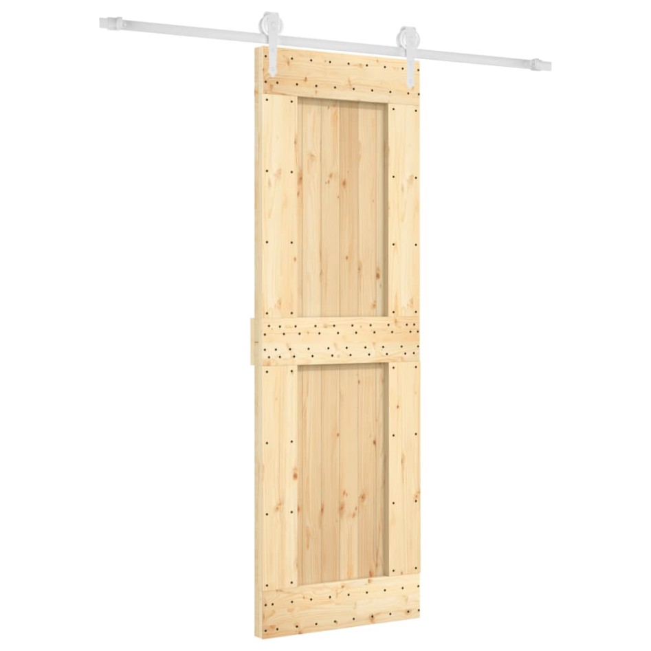 Puerta corredera con herrajes madera maciza de pino 70x210