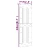 Puerta corredera con herrajes madera maciza de pino 70x210