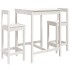 Set de mesa y taburetes altos jardín 3 pzas madera pino