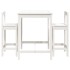 Set de mesa y taburetes altos jardín 3 pzas madera pino