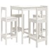 Set de mesa y taburetes altos jardín 5 pzas madera pino