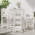 Set de mesa y taburetes altos jardín 5 pzas madera pino