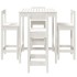 Set de mesa y taburetes altos jardín 5 pzas madera pino