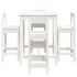 Set de mesa y taburetes altos jardín 5 pzas madera pino