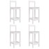 Set de mesa y taburetes altos jardín 5 pzas madera pino