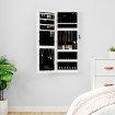 Espejo con joyero y luces LED para pared blanco