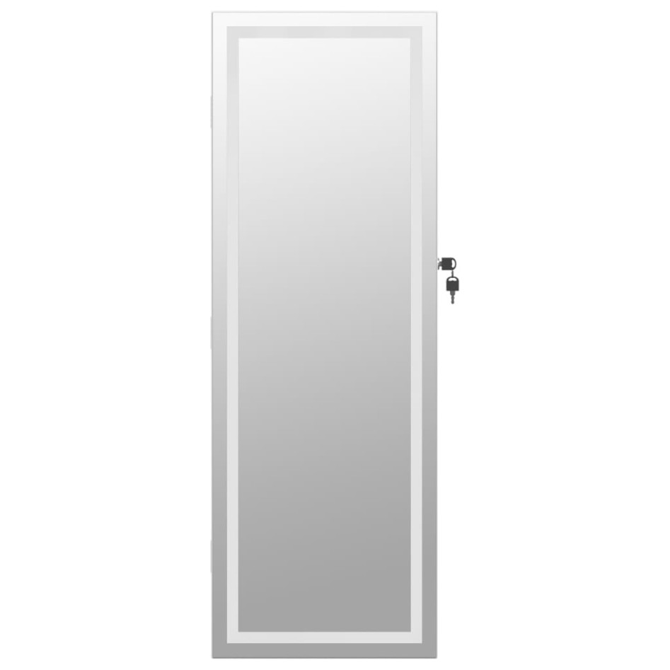 Espejo con joyero y luces LED para pared