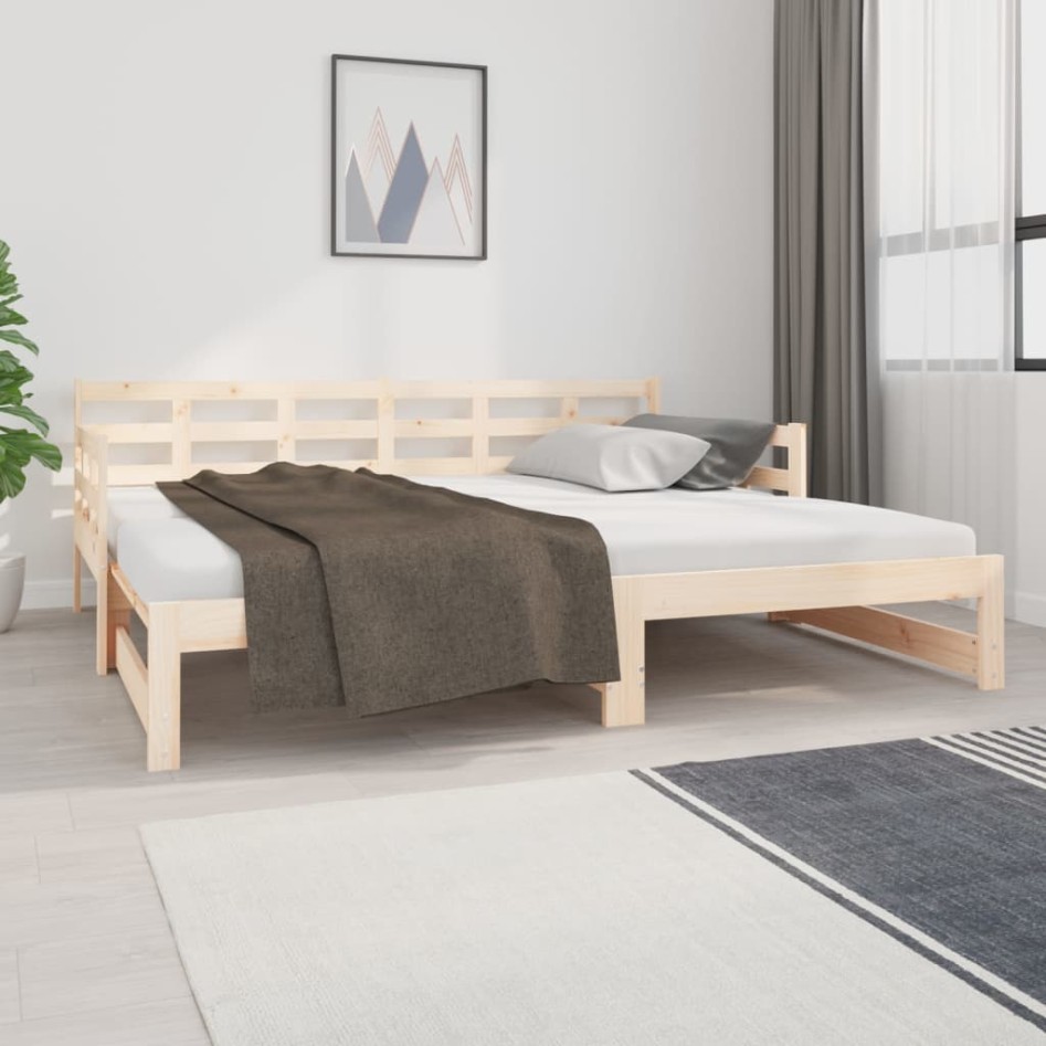 Sofá cama extraíble madera maciza de pino 2x(90x190)