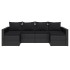 Set de muebles de jardín 2 pzas y cojines ratán sintético