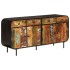 Aparador de madera maciza reciclada y metal 140x35x70