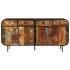 Aparador de madera maciza reciclada y metal 140x35x70
