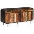 Aparador de madera maciza reciclada y metal 140x35x70