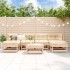 Juego de muebles de jardín 7 piezas madera maciza de