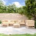 Juego de muebles de jardín 8 piezas madera maciza de
