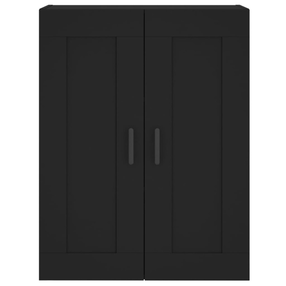 Aparador alto madera contrachapada negro 69,5x34x180