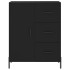 Aparador alto madera contrachapada negro 69,5x34x180