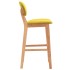 Taburetes de cocina 2 unidades tela amarillo