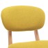 Taburetes de cocina 2 unidades tela amarillo