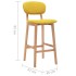 Taburetes de cocina 2 unidades tela amarillo