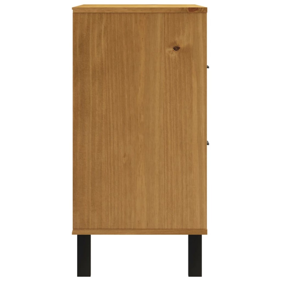 Aparador con puerta de vidrio FLAM madera de pino 80x40x80