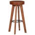 Taburetes de cocina 2 uds cuero auténtico madera maciza