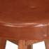 Taburetes de cocina 2 uds cuero auténtico madera maciza