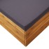 Mesa de jardin y reposapiés con cojin y de madera maciza