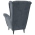 Sillón de terciopelo gris