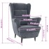 Sillón de terciopelo gris